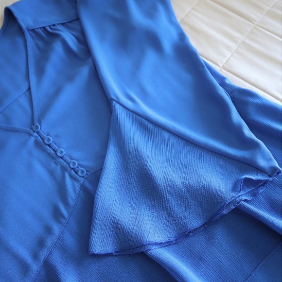 Blue Bell Long Sleeve High Low Blouse - Picture 4 of 6